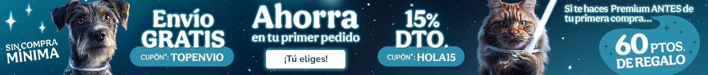 ¡Promoción de bienvenida! Si eres nuevo en Tiendanimal aprovecha los mejores descuentos