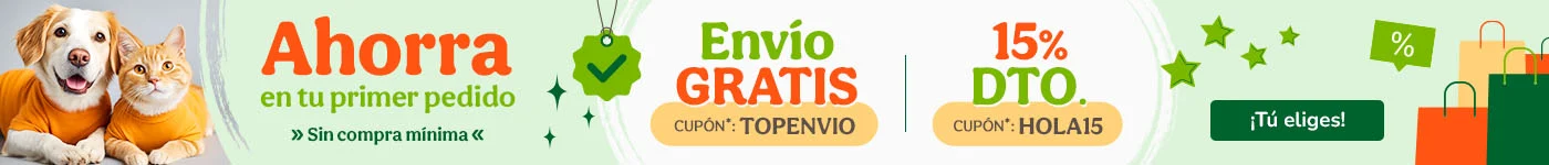¡Promoción de bienvenida! Si eres nuevo en Tiendanimal aprovecha los mejores descuentos