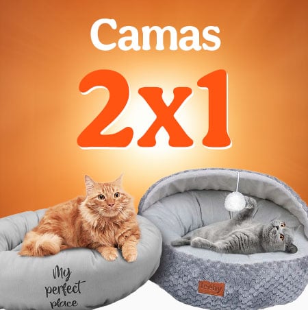 2x1 en camas para tu gato.