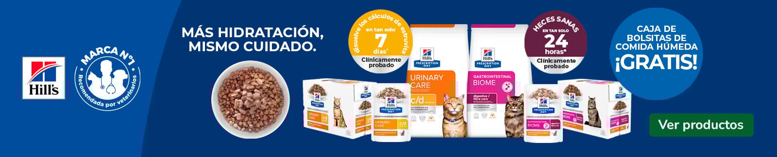 Hill's Prescription Diet: Pienso para gatos con sobres de comida h&uacute;meda de regalo.