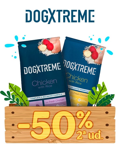 Dogxtreme: 50% dto en la 2ª unidad de pienso para perros.