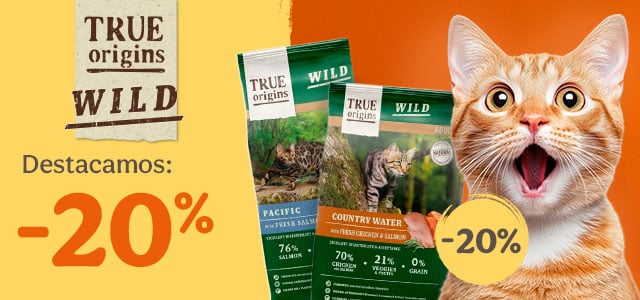 True Origins Wild: 20% dto en pienso para gato.