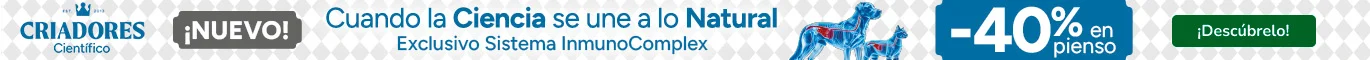 &iexcl;Novedad! Criadores Cient&iacute;fico: 40% dto en piensos para tu peludo.