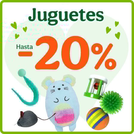 Hasta 20% dto en juguetes para gatos.