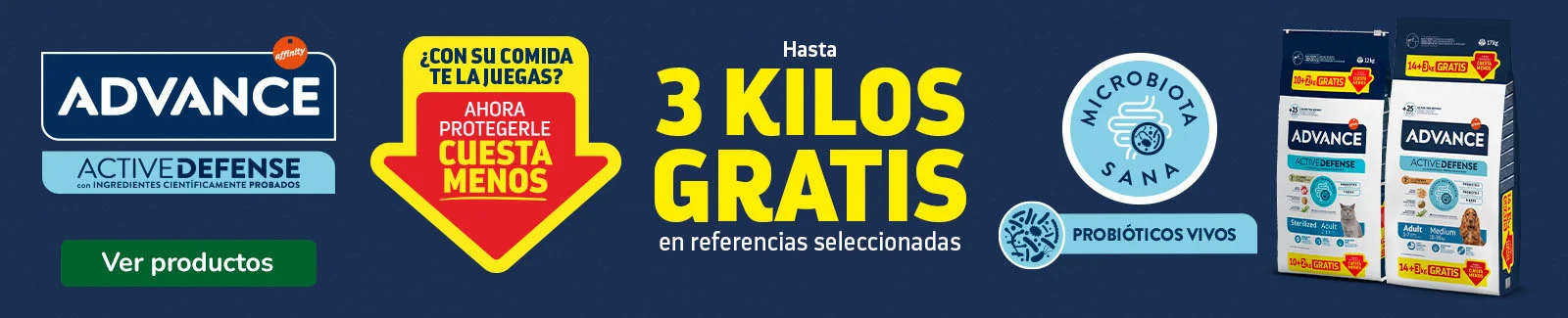 Advance: Hasta 3kg gratis con la compra de pienso para tu peludo.
