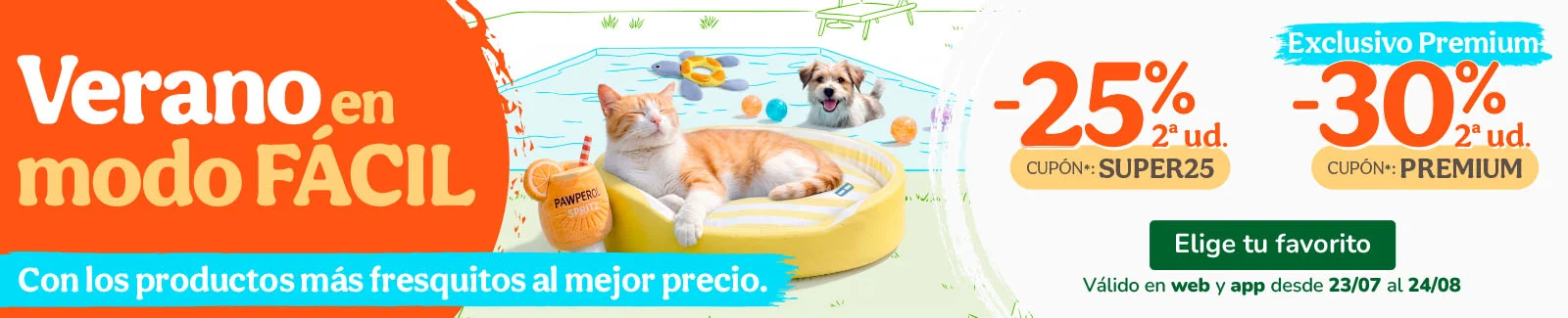 -30% en la 2&ordf; ud. en alimentaci&oacute;n, accesorios y productos de higiene. Cup&oacute;n PREMIUM