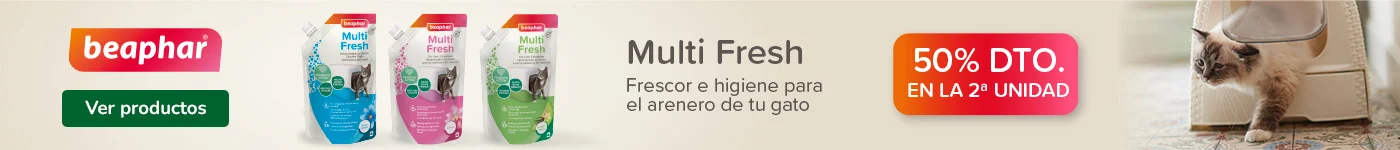 Multifresh: Perfume e higiene para el arenero de tu gato al 50% dto. en la 2ª unidad.