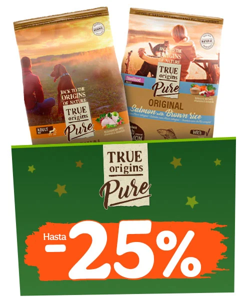 True Origins Pure: Hasta 25% dto en pienso para tu peludo.