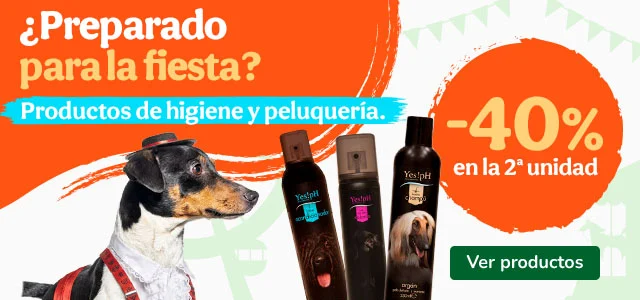 40% dto en la 2ª unidad de productos de higiene y peluquería para perros.