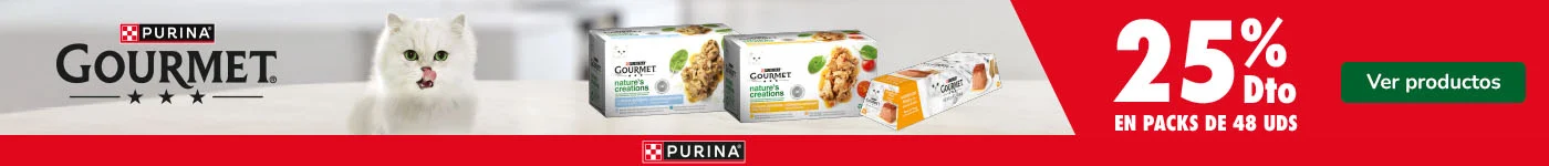 Gourmet: 25% dto en packs de 48 húmedos para gatos.