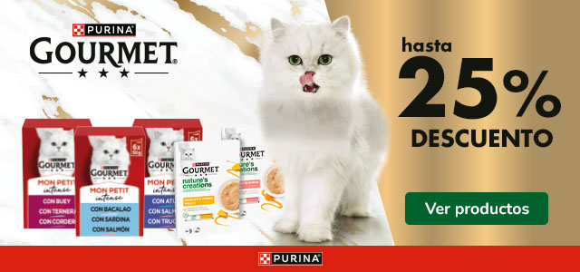 Gourmet: Hasta 25% dto en packs de comida húmeda para gato.