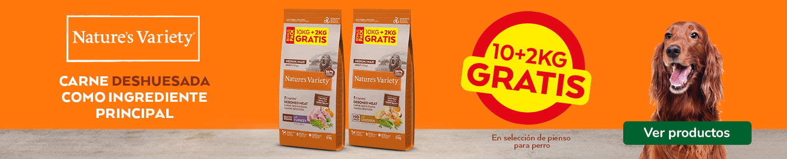 Nature's Variety: Pienso para perros con con kilos gratis.