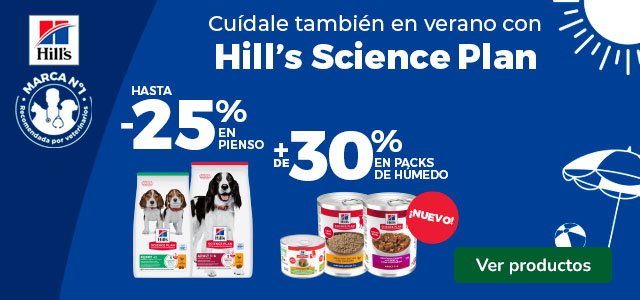 Hill’s Science Plan: Hasta 25% dto en pienso y +30% dto en packs de comida húmeda para perros.