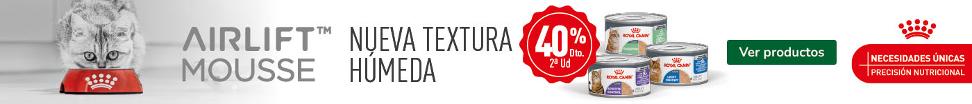 Royal Canin Airlift: 40% dto en la 2ª unidad de comida húmeda.