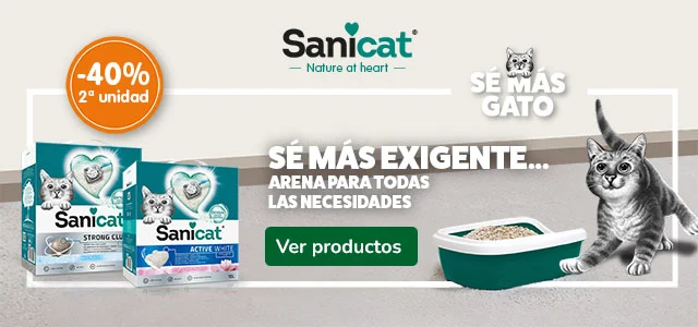 Sanicat: 40% dto en la 2ª ud de arena para gatos.