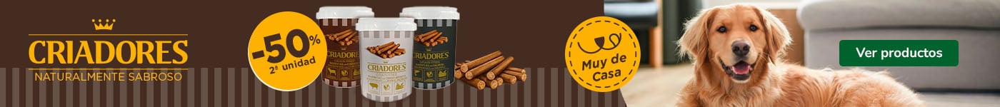 Criadores: 50% dto en la 2ª unidad de snacks para tu perro.