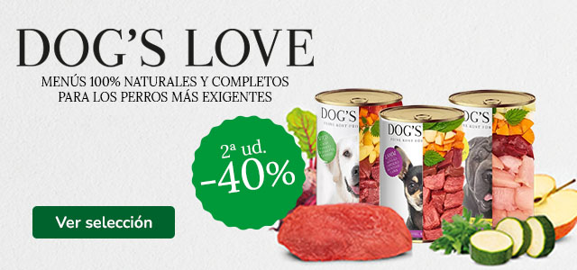 Dogs Love: 40% dto en la 2ª unidad de comida húmeda para perros.