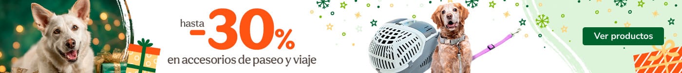Hasta 30% dto en accesorios de paseo y viaje para perro.