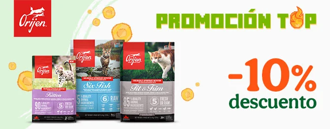 Orijen: 10% de descuento en selección de piensos para gato.
