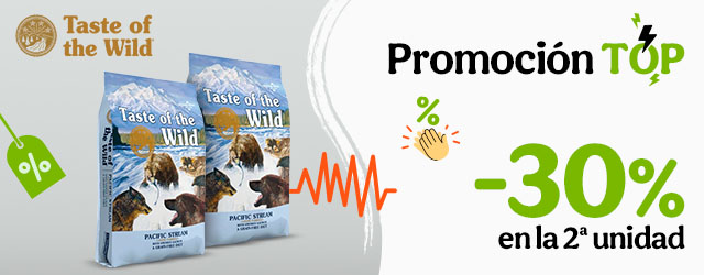 Taste of the Wild: 30% dto en la 2.ª unidad en pienso seleccionado para tu perro.