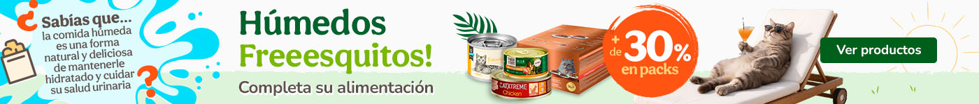 +30% de descuento en packs húmedos seleccionados para gatos.