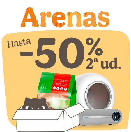 ¡Top arenas! 50% de descuento en la 2ª unidad.