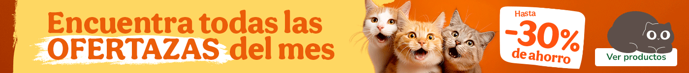 Hasta 30% de descuento en todas las ofertas para gato.