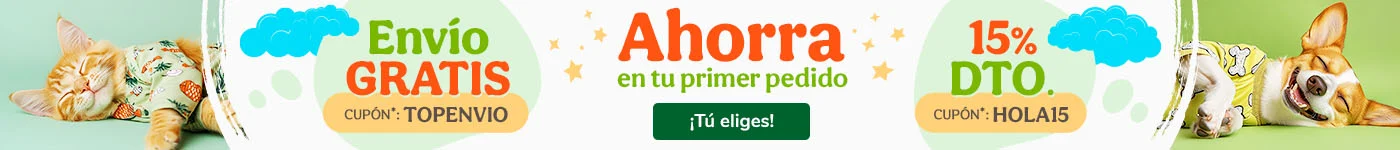 ¡Promoción de bienvenida! Si eres nuevo en Tiendanimal aprovecha los mejores descuentos