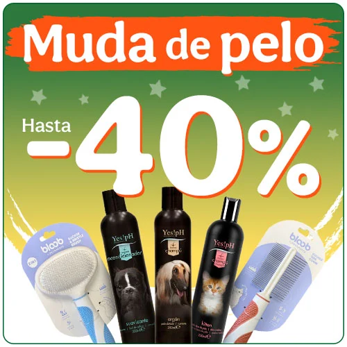 Hasta 40% dto en accesorios e higiene para la muda de pelo de tu peludo.