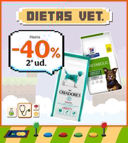 Hasta 40% de descuento en la 2ª unidad de dietas veterinarias para perro.