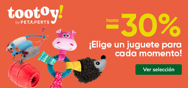 Hasta 30% dto en juguetes para tu peludo.