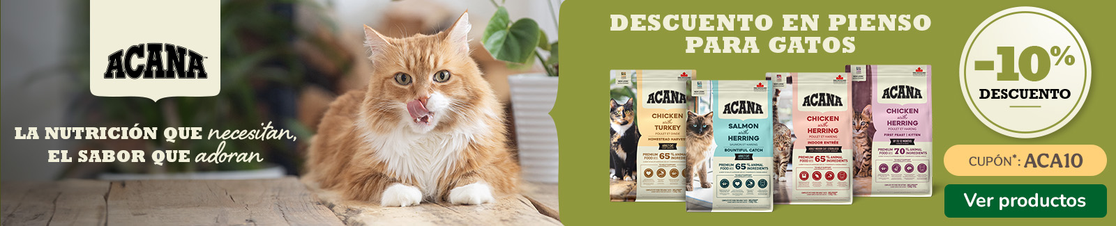 Acana: ¡10% de descuento irresistible en pienso para gatos!
