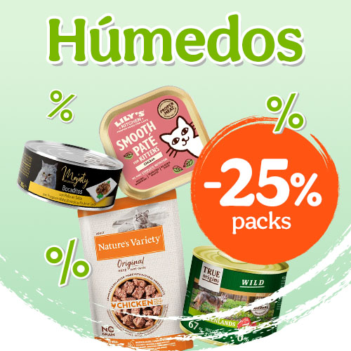 Hasta un 25% de descuento en húmedos para tu peludo.