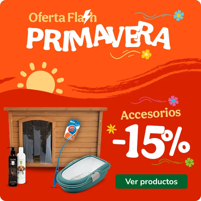 Hasta 15% dto en accesorios para tu peludo.