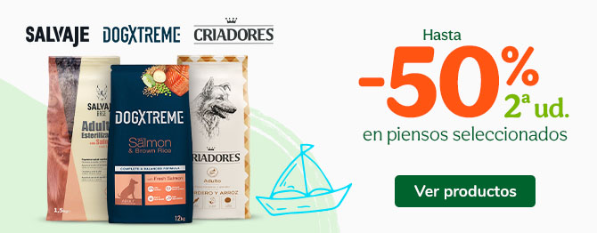 Criadores, Dogxtreme y Salvaje Orginal pienso 2ª unidad al 50% dto.