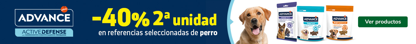 Advance: 40% dto en la 2ª ud en snacks para perro.