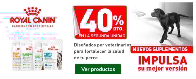 Royal Canin: 40% de descuento en la segunda unidad de suplementos para perros.