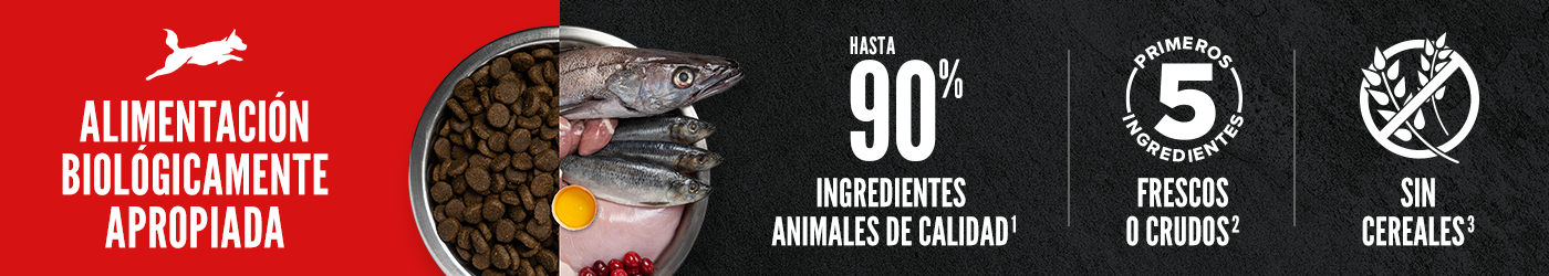 Orijen. Alimentación con ingredientes de calidad, sin cereales y biológicamente apropiada.