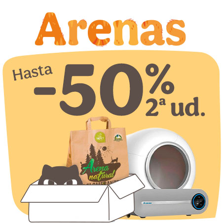 ¡Top arenas! 50% de descuento en la 2ª unidad.