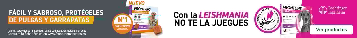 Frontline y Frontpro: antiparasitarios tópicos y orales para perros con protección completa contra parásitos.
