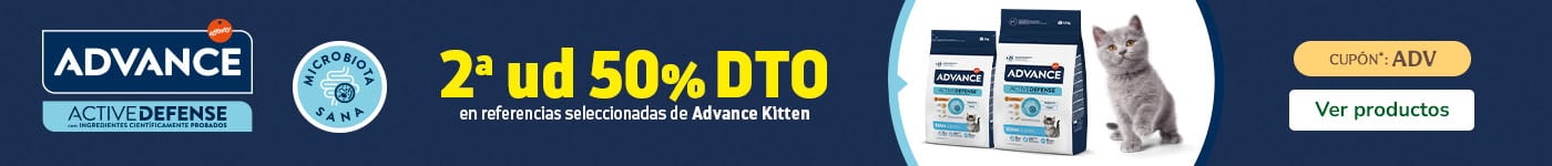 Advance: 50% dto en la 2ª unidad de pienso para gatitos.