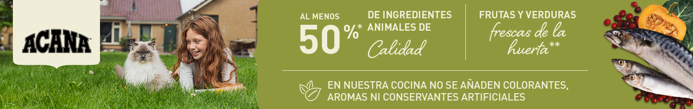 Pienso para gatos Acana.  La nutrición que necesitan y el sabor que adoran