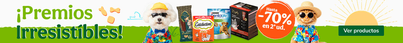 Hasta 70% dto en la 2ª unidad de snacks para tu peludo.