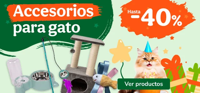 Hasta 40% dto en accesorios para gatos.