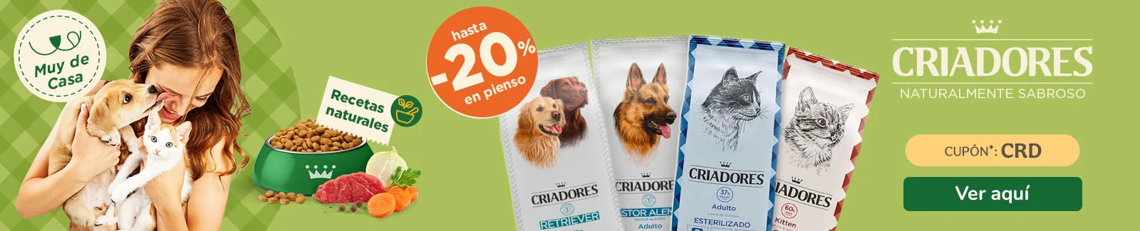 Criadores: Hasta 20% dto en pienso.