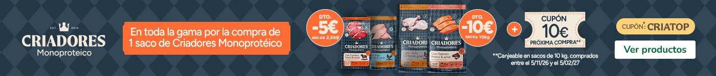 Criadores Monoproteico: Pienso para perros con hasta 10€ de descuento.