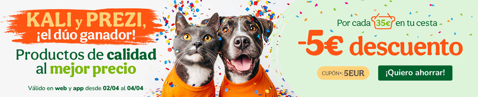 Consigue 5&euro; de descuento por cada 35&euro; de compra con el cup&oacute;n 5EUR