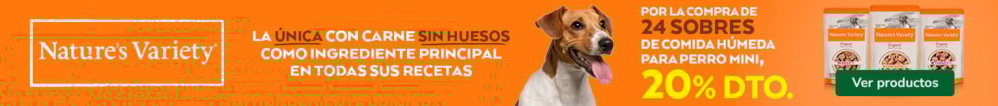 Natures Variety: 20% dto en packs de 24 húmedos para perro.