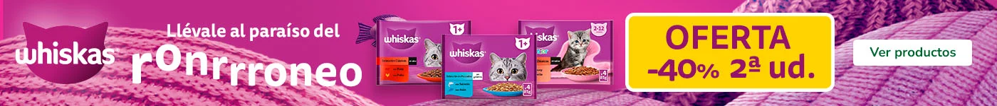 Whiskas: 40% dto en la 2ª ud.