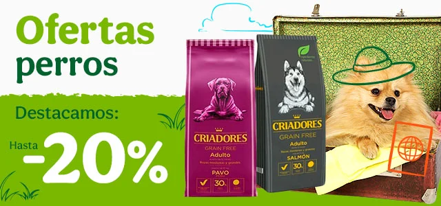 Criadores Grain Free: Hasta 20% dto en pienso para perros.